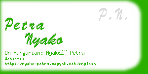 petra nyako business card